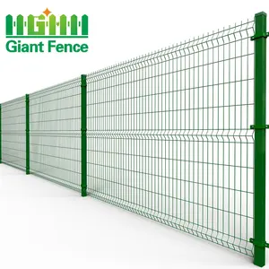 High Quality Outdoor 3D Curved Bending Security Fence Driveway Gates Fence Accessories for Farm Use Metal Frame Material