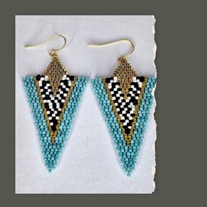 Pendientes de Estilo Bohemio Hechos a Mano con Baño de Oro de 24K, Joyería de Moda Personalizada para Eventos Nocturnos - Product Image 2