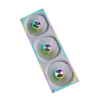 Ventilateur triple 360 mm à miroir infini et refroidissement central à motif CD pour boîtier PC, dissipateur thermique en plastique pour processeur CPU – Vente directe usine