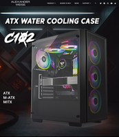 Boîtier d'ordinateur de jeu de taille moyenne TG Glass avec alimentation RGB ATX pour les joueurs PC