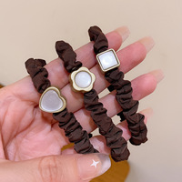 Ikat Rambut Kuncir Kuda Wanita dan Anak Perempuan Warna Hitam Bahan Kain Tali, Harga Pabrik, Model Topknot