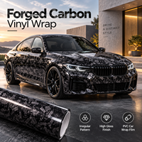 Autocollant de voiture en carbone forgé haute brillance, autocollant en PVC pour carrosserie automobile, couleur personnalisée, décoration extérieure, OEM ODM