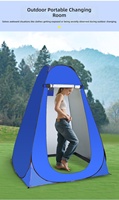 Tente de camping portable quatre saisons imperméable et pop-up pour douche extérieure, toilettes, vestiaire, abri de pêche