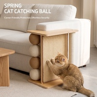 Griffoir vertical en sisal pour chat, résistant à l'usure et aux rayures, avec boule, ne perd pas facilement ses fibres, protège le canapé et les murs, pour l'escalade.