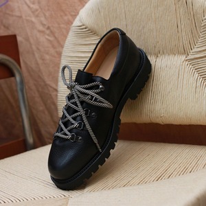 Zapatos Americanos Retro Japoneses Americana para Hombre, de Cuero Genuino, con Cordones, Punta Cuadrada, Antideslizantes, Transpirables y Ligeros, para Senderismo - Product Image 4
