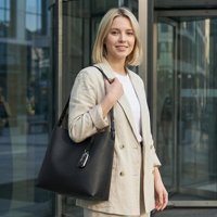 Sac à langer en cuir PU vegan de luxe, plusieurs couleurs |   Sac de voyage multi-usage à grande capacité avec fermeture éclair, montable sur poussette