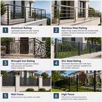 Rampe en fer forgé décorative Zhongchen, design européen traditionnel, barrière de balcon adaptée aux villas et à un usage domestique