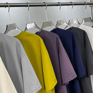 T-shirt uni en gros avec logo de marque personnalisé, 100 % coton, poids lourd, tee-shirt vierge pour impression personnalisée, taille plus, homme, femme, convient à DTF, DTG - Product Image 3