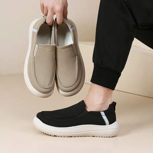 Chaussures en <span class=keywords><strong>toile</strong></span> pour hommes, à semelle souple, antidérapantes, <span class=keywords><strong>sans</strong></span> <span class=keywords><strong>lacets</strong></span>, design printemps-automne, chaussures décontractées pour l'extérieur - Product Image 6