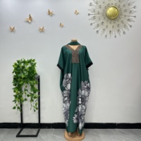 Nouvelle Robe Longue Ample et Respirante pour Femme, Style Ethnique Moyen-Orient et Afrique, Imprimée en Coton, avec Grand Bandeau, Collection Été 2026