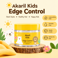 Akaril 50g – Fixateur de bordures pour enfants – Tenue longue durée – Lisse les frisottis et les mèches rebelles – Non gras – Formule légère et douce – Soin quotidien