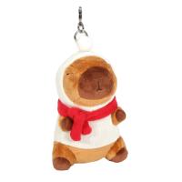 Porte-clés en peluche Capybara marron personnalisé en gros, porte-clés Capybara en peluche de taille personnalisée, porte-clés Capybara en peluche de dessin animé