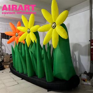 Cerca Inflable con Diseño de Flores para Campamentos de Primavera, <span class=keywords><strong>Cadena</strong></span> de Plantas Inflables para Decoración de Exteriores, Parques y Plazas Comerciales - Product Image 2