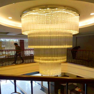 Lustre carré en cristal finition or E26 LED avec télécommande, intensité variable, blanc chaud 3500K, acier inoxydable, hauteur réglable - Product Image 5