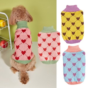 Atacado Personalizado Pet Dog <span class=keywords><strong>Sweater</strong></span> Roupas Pequeno Luxo Dia Dos Namorados Casamento Coração Quente Inverno Pet Cat Dog Roupas Camisola - Product Image 1