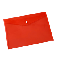 X515 Dossiers en plastique réutilisables format A4 pour l'école et le bureau, enveloppes transparentes en polyéthylène avec fermeture à pression