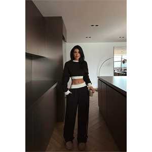 Ensemble de survêtement d'hiver Black Quill, confortable, respirant, en nylon coupe-vent, personnalisé, 2 pièces pour le jogging, taille plus, 2 pièces - Product Image 4