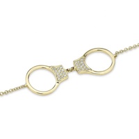 Gemnel 925 argent de mode diamant 18k or cz menottes bracelet pour les femmes