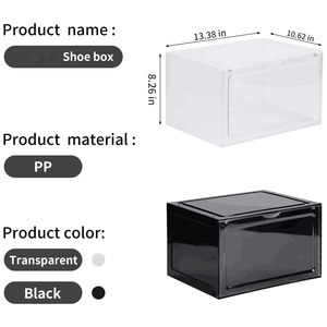 Caja de Zapatos Plegable de Plástico Ajustable, Organizador de Zapatos para el Hogar, Dormitorio, Baño, Entrada, Simple, Ahorra Espacio, Gran Capacidad - Product Image 4