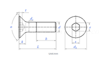 Vis à tête hexagonale à six pans creux, finition oxyde noir, grade 10.9, boulons à tête plate, tailles M2 à M24