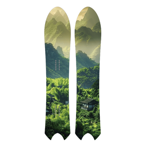 Ensemble de planches à neige personnalisées Oem bon marché, skis d'entraînement durables, fixation plastique all mountain, couverture de snowboard pour adulte en fibre de carbone - Product Image 4