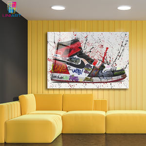 UNIART Pop No Frame Toile Mur Art <span class=keywords><strong>Jordan</strong></span> Air Moderne Chambre Décor <span class=keywords><strong>Rouge</strong></span> <span class=keywords><strong>Haut</strong></span> Décor À La Maison Salle De Bains Décor Hypebeast Sans Cadre - Product Image 3