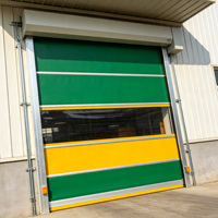 Porte à rideau souple rapide en PVC durable avec motif tropical, porte à enrouleur anti-poussière pour usage industriel, domestique et en sous-sol