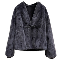 2025 Winter Neuer Samt-Nerzfell Damen Kurzer Vintage-Poncho Jugendlich Modisch Locker Geschnitten
