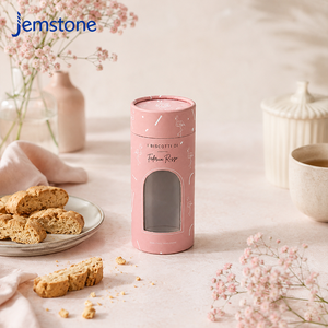 Vente d'usine : Emballage personnalisé en tube de papier biodégradable, tube en carton de qualité alimentaire, boîte d'emballage cylindrique en papier pour biscuits et bonbons - Product Image 1