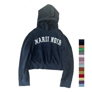 Vente en gros Sweat à capuche court pour hommes, style streetwear, avec imprimé patch, épaules tombantes, poche kangourou et logo personnalisé - Product Image 1