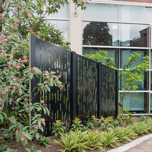 Clôture de jardin moderne en aluminium découpé au laser, écran de confidentialité modulaire en métal, art mural, revêtement antirouille en poudre - Product Image 2