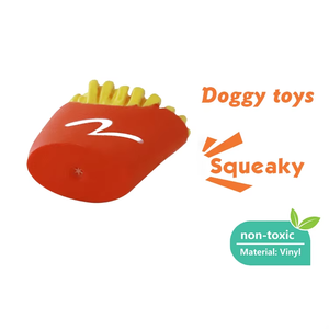 Yenilik vinil Pet oyuncaklar Hamburger Hotdog patates kızartması kavrulmuş tavuk baget gıcırtılı Fast Food köpek çiğneme oyuncakları - Product Image 6