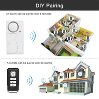 Alarm pintu magnetis Anti Maling sepeda motor, Alarm pintu magnetis dengan pengendali jarak jauh nirkabel, Sensor getaran, keamanan rumah dan mobil