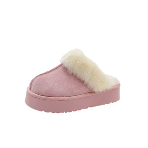 Women Winter Loafer Fluffy <strong>Furry</strong> Warm Soft Fur Thick Sole Platform <strong>Slippers</strong> <strong>Boots</strong> - Product Image 2