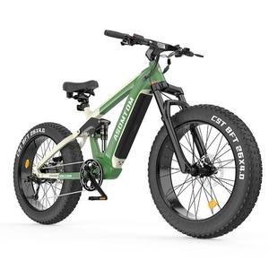 Vélo de montagne électrique tout-terrain Ailuoa à pneus larges, moteur arrière 750W, pour adultes (hommes et femmes), à vitesses variables, avec suspension souple - Product Image 1