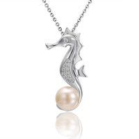 Collier en argent sterling 925 avec pendentif fleur de frangipanier en perle d'eau douce de 20 mm