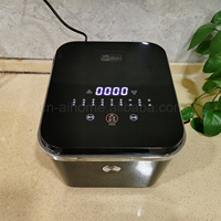 Cuiseur à riz électrique intelligent à induction IH 4L 1250W en acier et verre avec écran tactile, multifonction pour bouillie, soupe, yaourt, gâteau, avec minuterie et fonction maintien au chaud