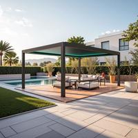 Pergola Bioclimatique Motorisée Moderne en Aluminium Rétractable Étanche DIY MULAN PG001 Garantie 3 Ans Revêtement Poudré