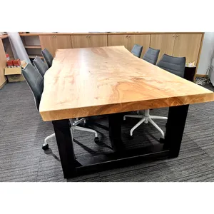 Tavolo da ippocastano giapponese scrivania da ufficio moderna in legno naturale per aziende