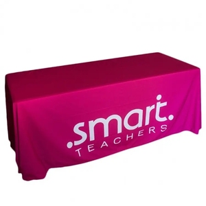 Logo personalizzato Spandex spappe De Table Stretch Satin copri tavolo elasticizzato Picnic <span class=keywords><strong>per</strong></span> esposizione fiera tovaglie usa e getta - Product Image 4