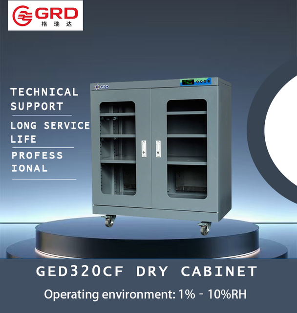 GRD 320CF High Precision Industrial Dry Cabinet Semiconductor Wafer Microscope Camera Storage 220V/110V Modular Design