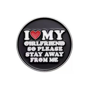 RTS Pins Metalicos özel siyah kalp şekli emaye Pin komik Punk Hip-Hop takı hediye arkadaşlar için sıcak anneler yaka rozeti broşlar - Product Image 6