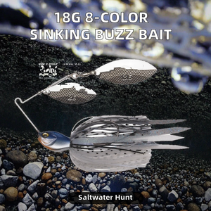 Nouveau 18g 8 couleurs 120mm Leurre coulant <span class=keywords><strong>Buzz</strong></span> Bait Bass Big Mouth Swimbait Chatterbait SV-3 Double Willow Spinnerbait pour poissons d'eau salée - Product Image 4