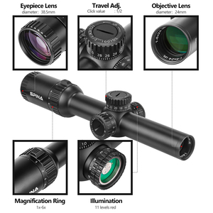 1-6x24 WA <span class=keywords><strong>IR</strong></span> grandangolo cannocchiale lungo Pupilla d'uscita illuminato Tattico 30 mm Cannocchiale da competizione - Product Image 6