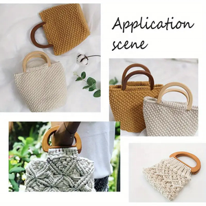 Tùy chỉnh kích thước túi gỗ xử lý-Rắn gỗ tự nhiên D/I/Y thay thế xử lý cho Tote, ví, túi xách bán buôn - Product Image 4