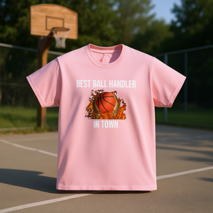 Camiseta de baloncesto Best Ball Handler In Town, color rosa, unisex, talla para adultos - Product Image 3