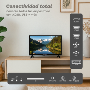 กรุนเคลทีวีแอลอีดี 24 นิ้ว รองรับ HD DVB T2 12V สำหรับรถยนต์ เรือ รถบ้าน - Product Image 3