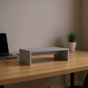 Soporte Elevador para Monitor Atacama de 19 Pulgadas, Color Gris Claro, Organizador de Escritorio para Laptop, Material de Madera, Uso en Oficina y Hogar - Product Image 2