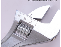 Clé à molette réglable à extrémité unique en acier forgé à haute teneur en carbone chromé de 12 pouces, clé SAE à grande ouverture de 55 mm avec poignée antidérapante