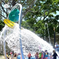 Équipement de jeu aquatique commercial en acier inoxydable pour enfants, équipement interactif de jeux d'eau pour parc aquatique extérieur